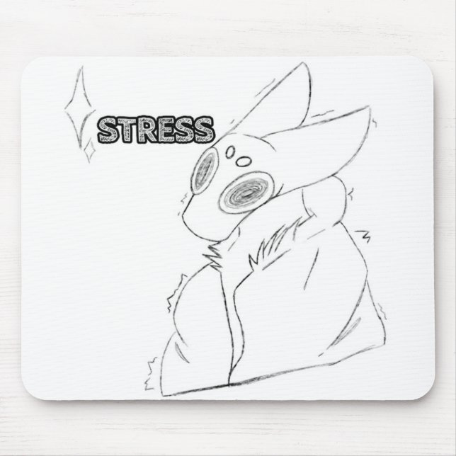 Stress Sparkle Furry Mouse Pad (Front)