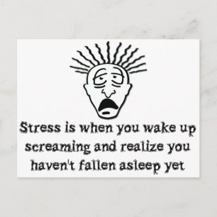Stress - Wake up screaming Postcard