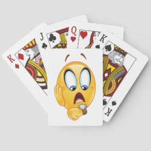 Stressed Emoji Playing Cards
