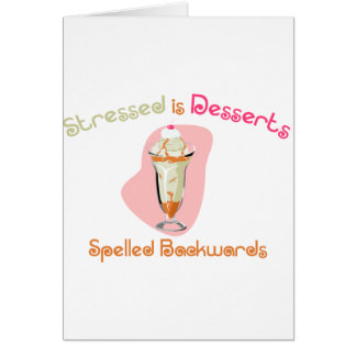 Stressed est des desserts écrits vers l'arrière