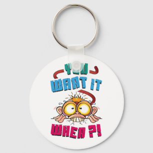 Stressed Monkey Keychain