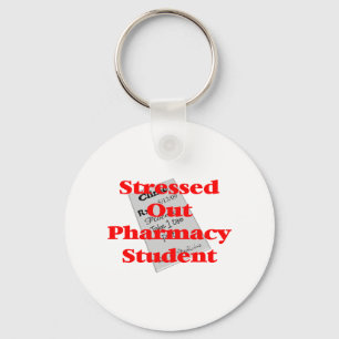 stressed out pharmacy student keychain
