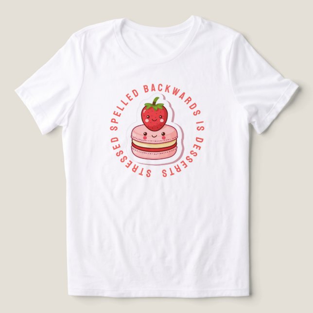 Stressed spelled backwards is desserts Tri-Blend shirt (Design Front)