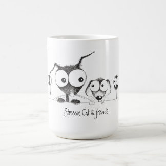 Stressie Cat & friends mug