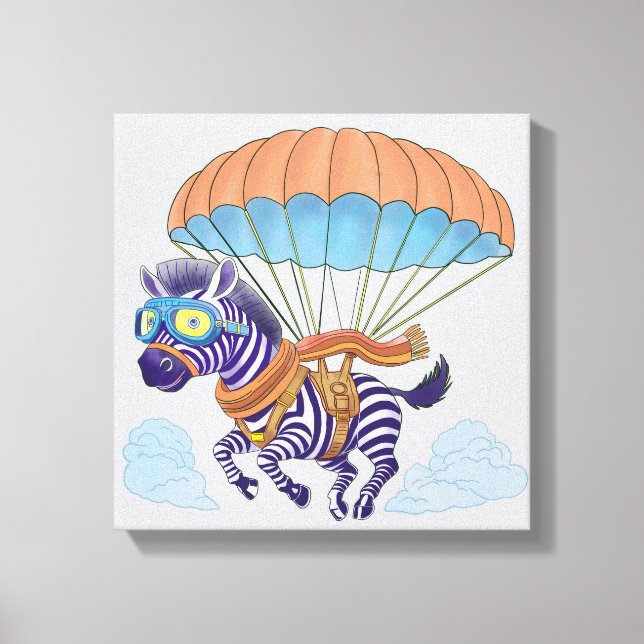 Stretch Canvas Parachute Zebra (Front)