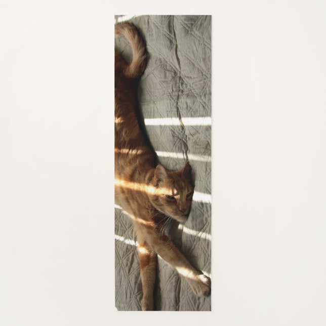 Stretch Cat Double Sided Yoga Mat (Front)