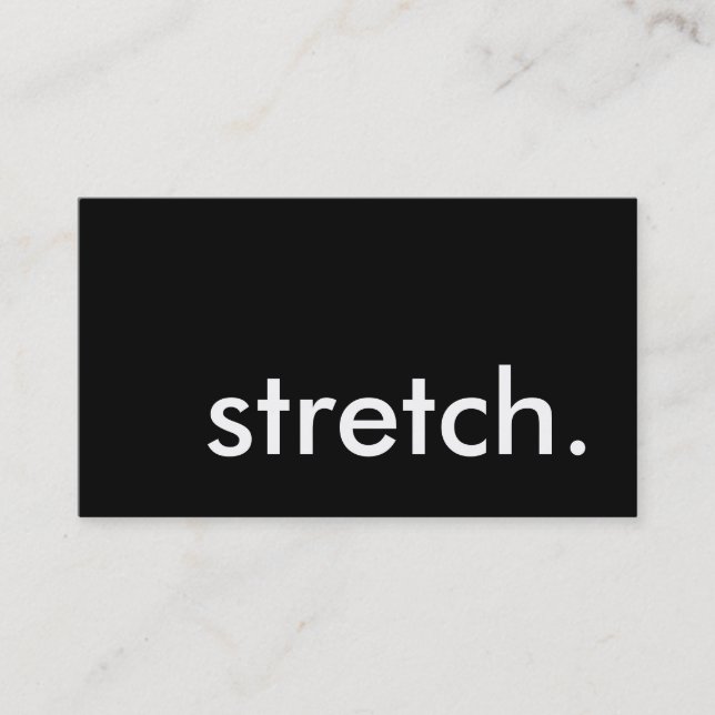 stretch. (colour customizable) business card (Front)
