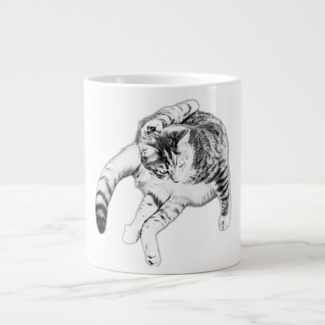 Stretch First, Sip Second Large Coffee Mug (Front)