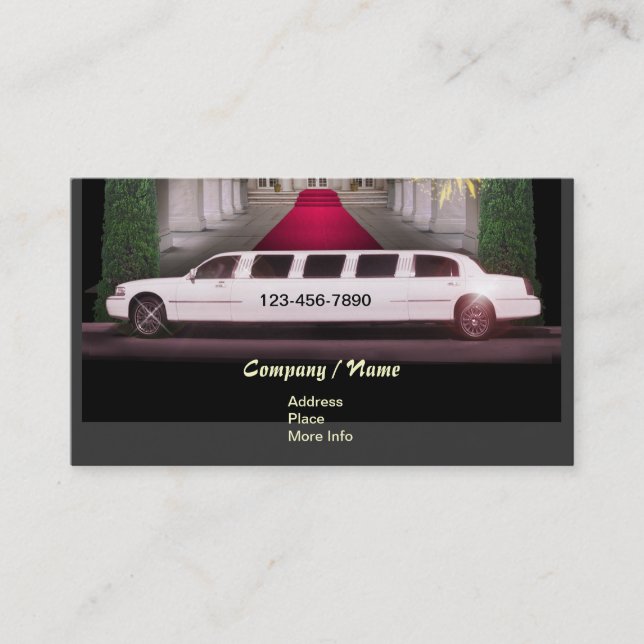 Stretch Limo Business Card (Front)