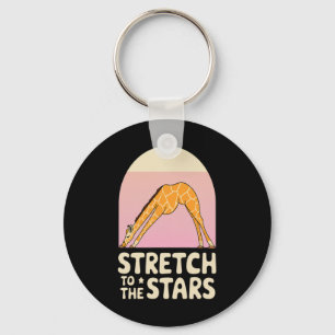 Stretch Toward The Galaxy Giraffe Positivity Growt Keychain