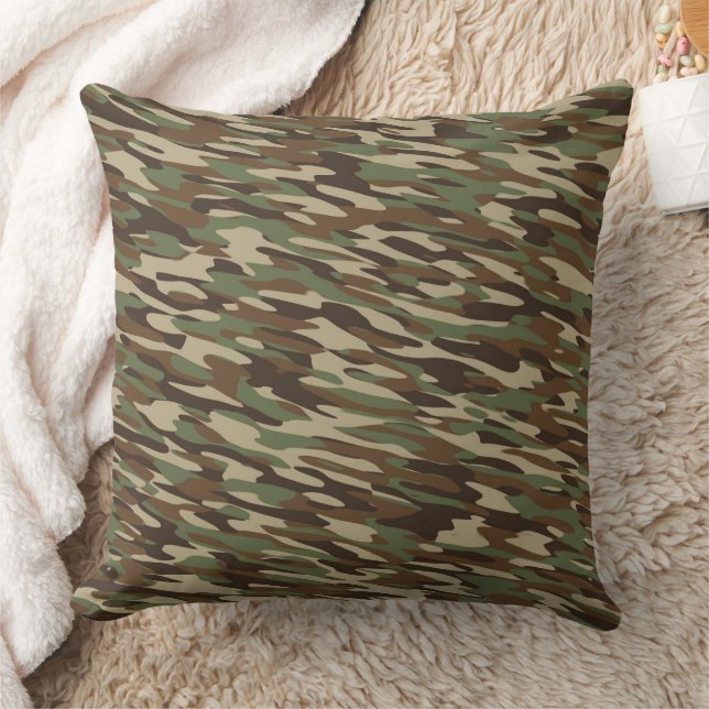 Stretched Camo Throw Pillow (Blanket)