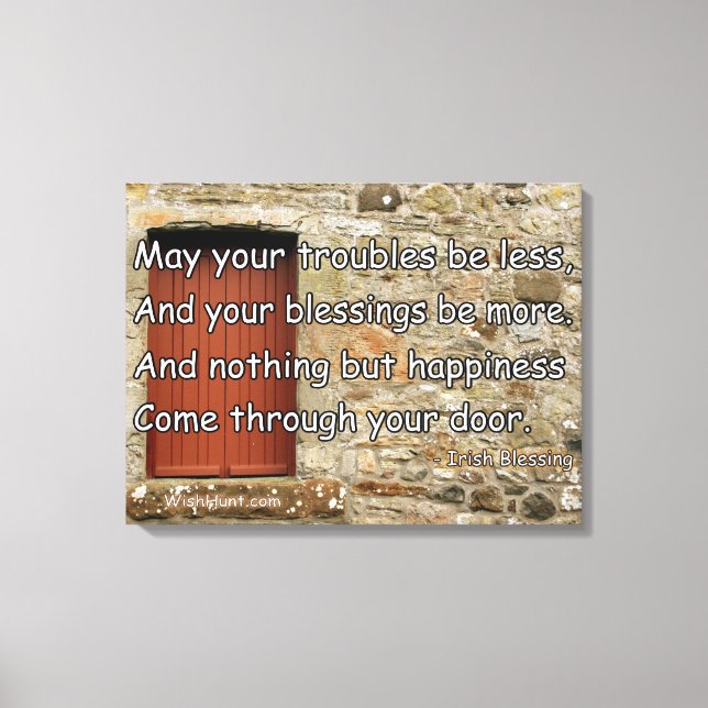 Stretched Canvas Irish Blessing by WishHunt Print (Front)