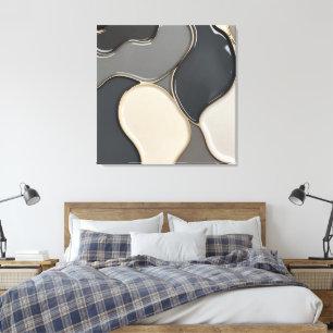 Stretched canvas print in stylish graphic
