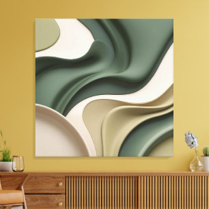 Stretched canvas print in stylish graphic