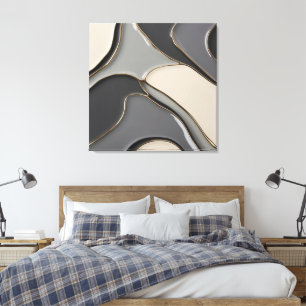 Stretched canvas print in stylish graphic