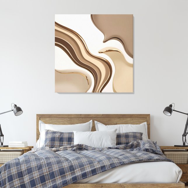Stretched canvas print in stylish graphic (Insitu(Bedroom))