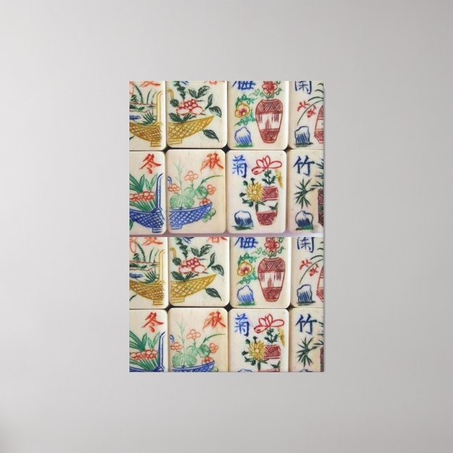 Stretched Canvas Print Mahjong (Front)