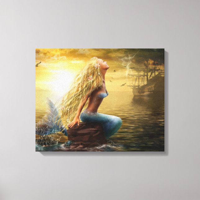 Stretched Canvas Print Mermaid (2) (Front)