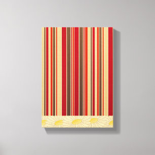 Stretched Canvas Print Mother's Day Floral Stripe