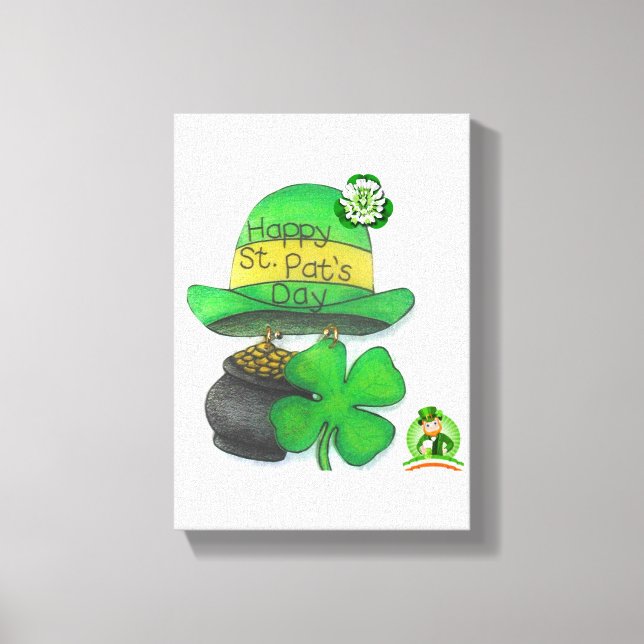 Stretched Canvas Print St. Patrick's Day (Front)