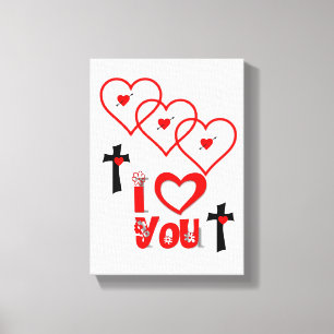 Stretched Canvas Print Valentine's Day