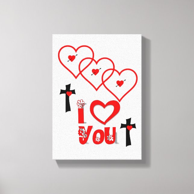 Stretched Canvas Print Valentine's Day (Front)
