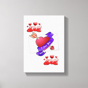 Stretched Canvas Print Valentine's Day