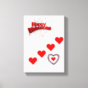Stretched Canvas Print Valentine's Day