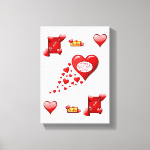 Stretched Canvas Print Valentine's Day