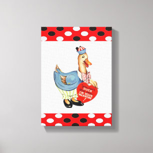 Stretched Canvas Print Valentine's Day Vintage
