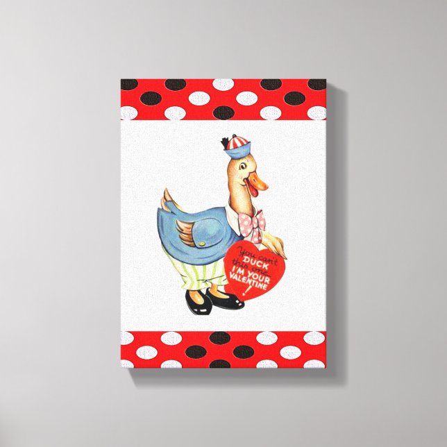 Stretched Canvas Print Valentine's Day Vintage (Front)