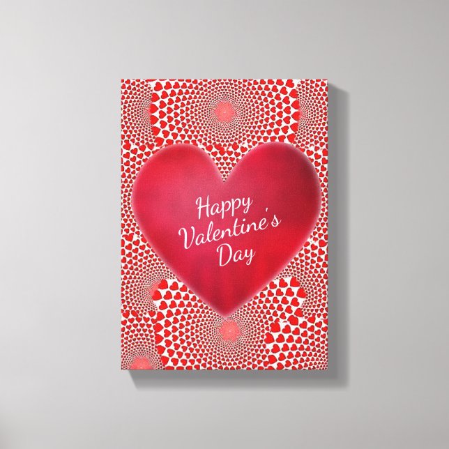 Stretched Canvas Print Valentine's Day Vintage (Front)