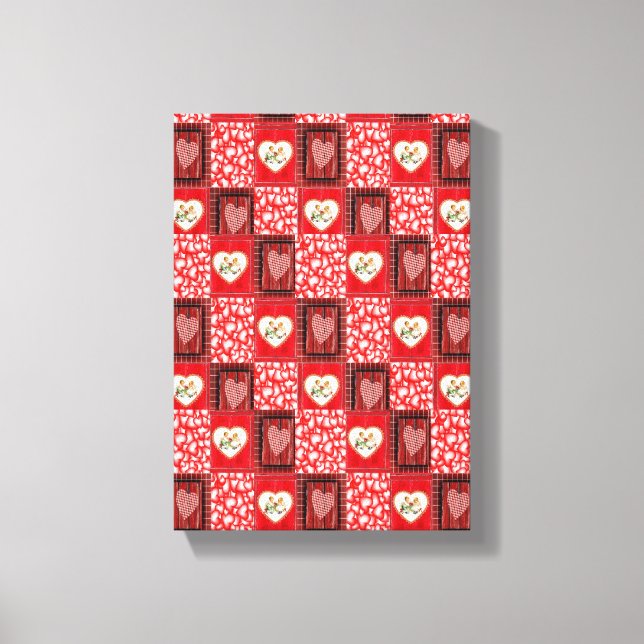 Stretched Canvas Print Valentine's Day Vintage (Front)