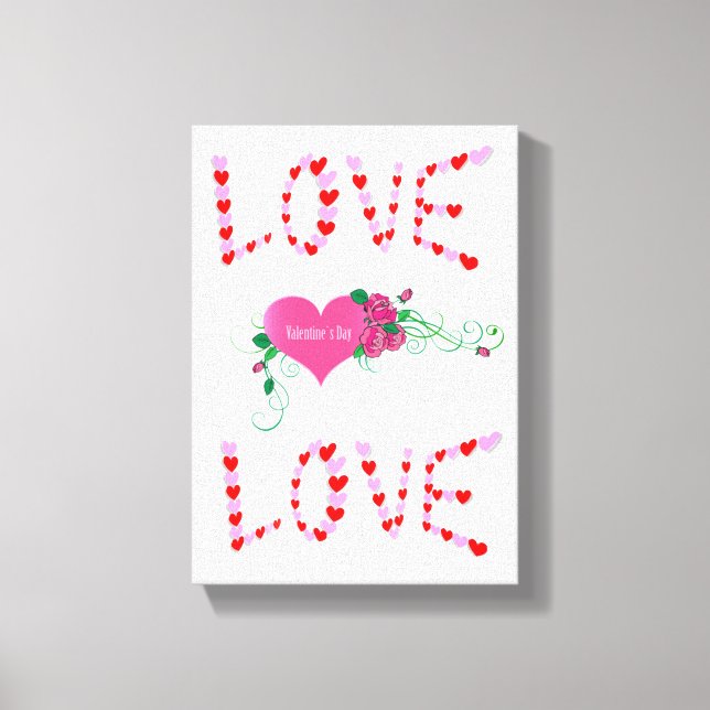 Stretched Canvas Print Valentine's Day Vintage (Front)