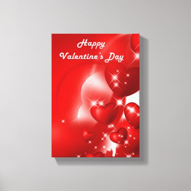 Stretched Canvas Print Valentine's Day Vintage (Front)