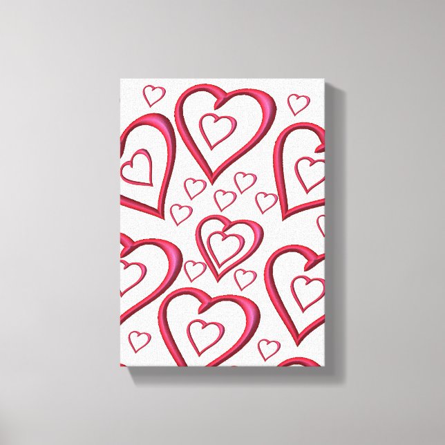 Stretched Canvas Print Valentine's Day Vintage (Front)