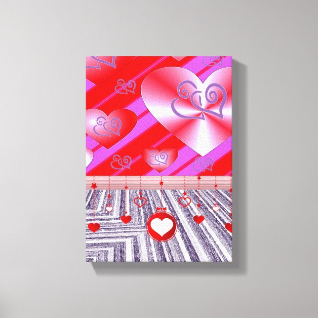 Stretched Canvas Print Valentine's Day Vintage (Front)