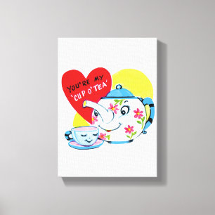 Stretched Canvas Print Valentine's Day Vintage