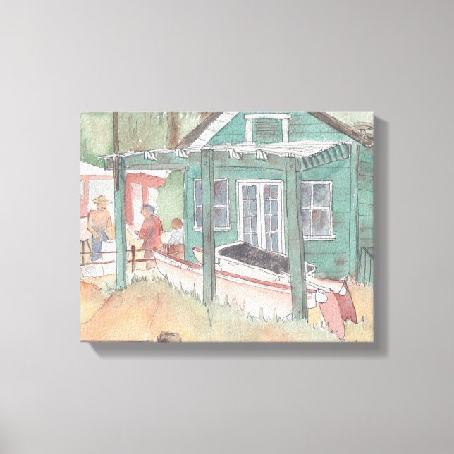 Stretched Canvas "Watercolor Sketch/Crystal Cove (Front)