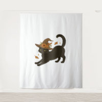 Stretching Black Cat – Witchy Autumn Classic T-Shi
