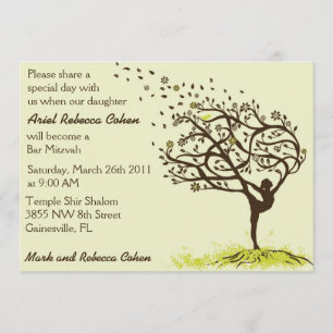 Stretching My Limbs Bar Mitzvah Invitation