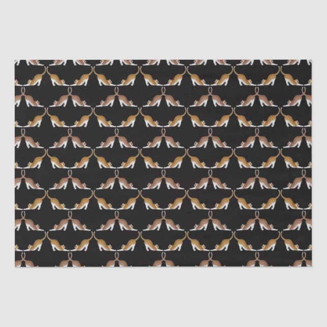 Stretching Yoga Cats Tissue Paper (Front)
