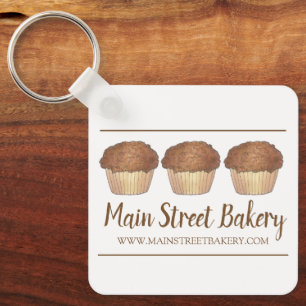 Streusel Crumb Muffin Baked By Bakery Baker Food Keychain