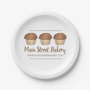 Streusel Crumb Muffin Baked By Bakery Baker Food Paper Plate