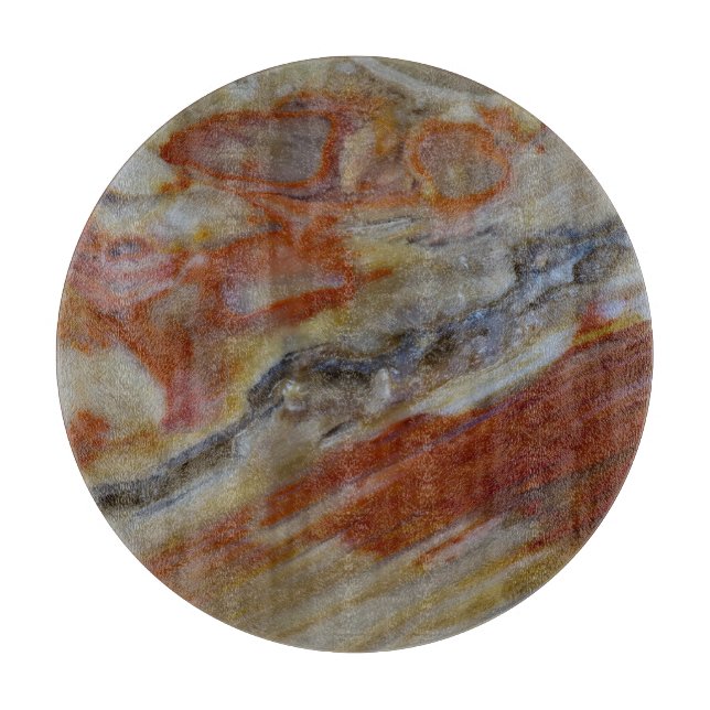 Striated Petrified Wood Cutting Board (Front)