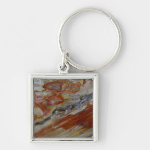 Striated Petrified Wood Keychain