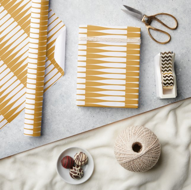 Striation Gold Stripe Wrapping Paper (Crafts)