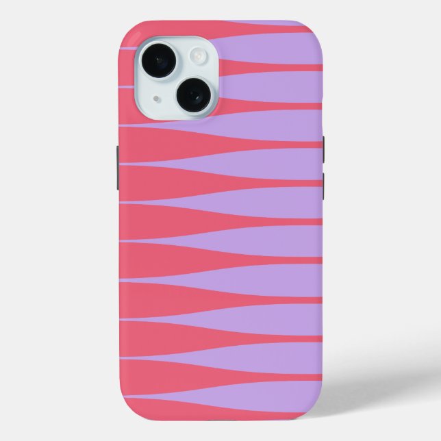 Striation Hot Pink and Lilac Case-Mate iPhone Case (Back)