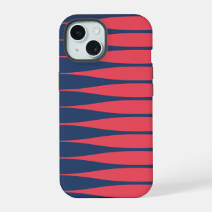 Striation Navy Blue and Red iPhone Case