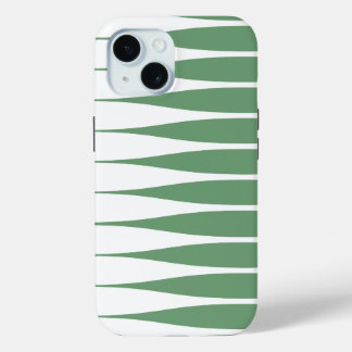 Striation White and Green iPhone Case